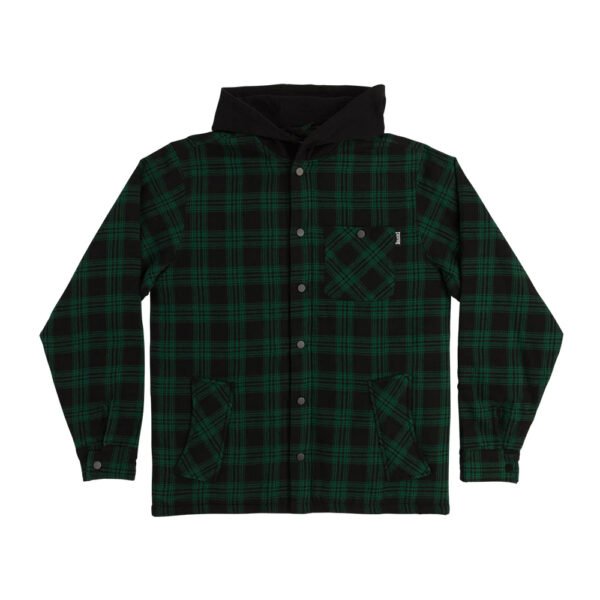 Creature Bonehead Flame Hood Flannel Jacket