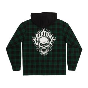 Creature Bonehead Flame Hood Flannel Jacket