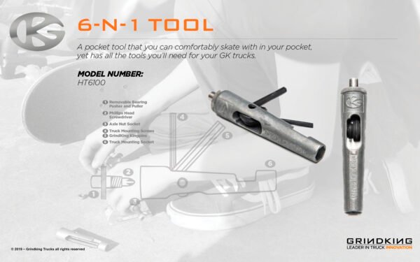 GrindKing 6-N-1 Pocket Tool Herramienta