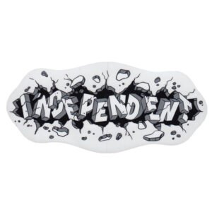 Independent Outbreak White Sticker 15x7cms