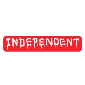 Independent Vandal Red Sticker 15x3cms