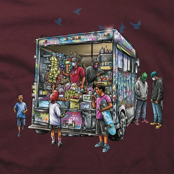 DGK Delivery Burgundy Tee