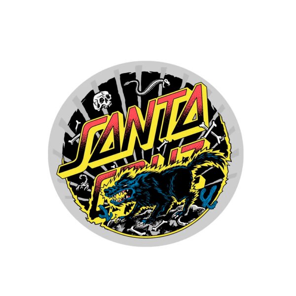 Santa Cruz Kendall Wolf Dot Sticker 10cms