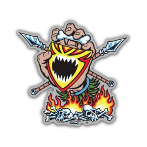 Santa Cruz Salba Screaming Witch Doctor Sticker 12cms