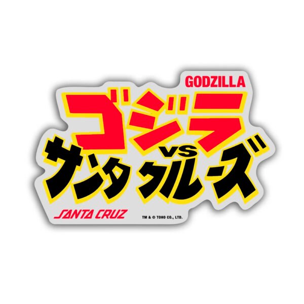 Santa Cruz Vs Godzilla Mylar Sticker Pack c/4 9 x 9 cms