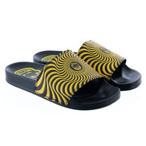 Spitfire Bighead Swirl Slides Black Yellow