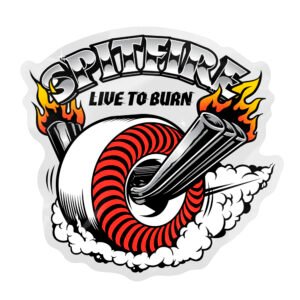Spitfire Burnout Sticker 12cms