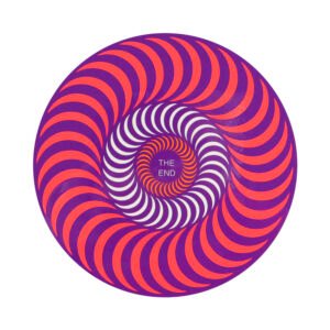 Spitfire Tri-Color Swirl Neon Purple Sticker 14cms