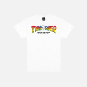 Thrasher x AWS Spectrum White Tee
