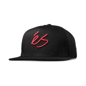 éS Script Black Snapback